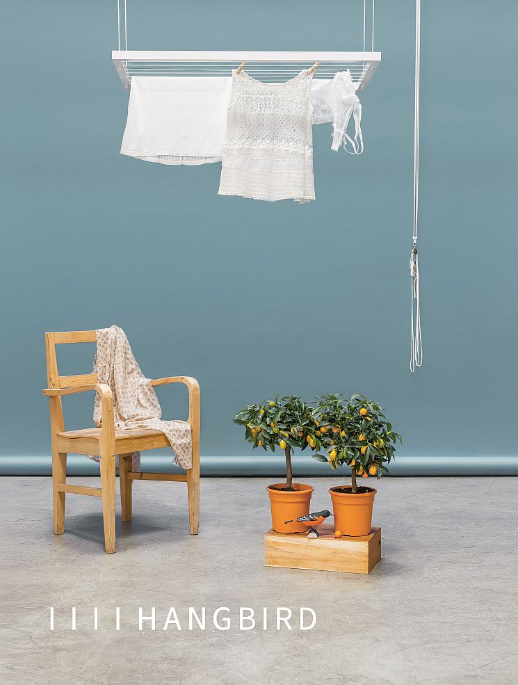 Hangbird – Decken-Wäscheständer und platzsparende Wäschelösung